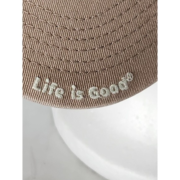 Good Vibes Life Is Good Hat Cap Tan Strapback Adjustable Unisex Maple Leaf - Picture 3 of 9